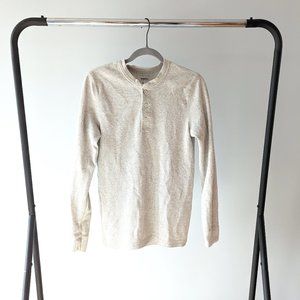 Sonoma White Waffle Long Sleeve - Textured - Mens Small